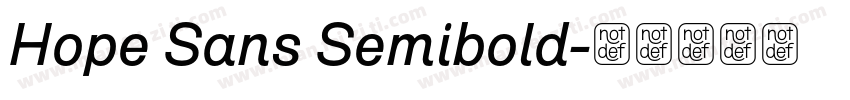 Hope Sans Semibold字体转换